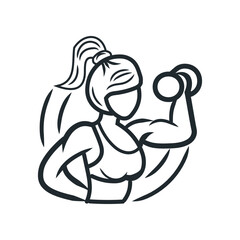 Sport and fitness logo Design . Gym Logo Icon Design Vector Stock,  Fitnes center. Fitness Idea logo design inspiration
