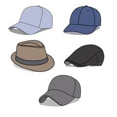 set of caps