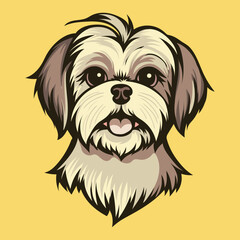 shih tzu Dogillustration vector