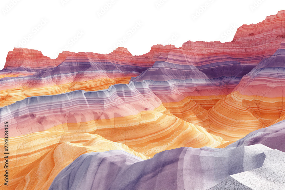 Aufkleber colorful canyon. abstract background image. created with generative ai technology
