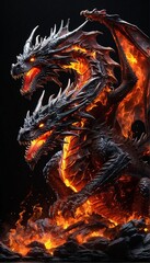 Dragon Fire Black Back Ground