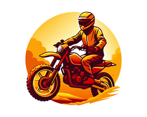 motorcross t shirt design illustration vector