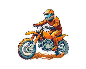 motorcross t shirt design illustration vector