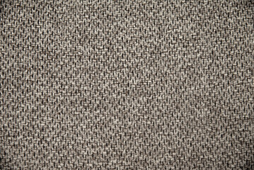 Gray woven matting fabric close up