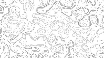 Topographic map background geographic line map with elevation assignments. Modern design with White background with topographic wavy pattern design. 