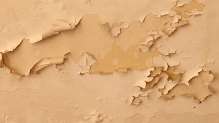 Close up shot revealing the effects of weathering on ceiling paint