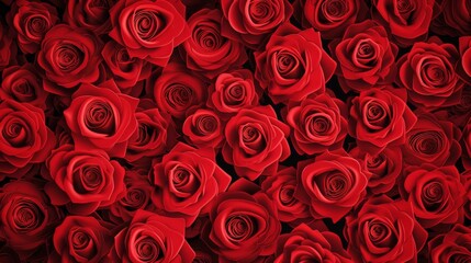 A vector illustration of a geometric pattern made of red roses background