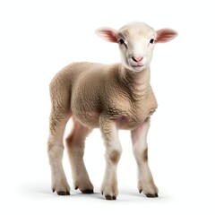 a lamb, studio light , isolated on white background