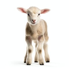 Fototapeta premium a lamb, studio light , isolated on white background