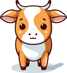 Cow Vector Icon Set Vector Drawing of Playful Cow