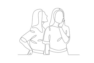 Two women are discussing