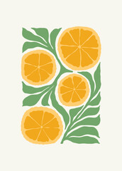 Floral abstract elements. Tropical Botanical composition. Modern trendy Matisse minimal style. Floral poster, invite. Vector arrangements for greeting card or invitation design