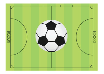 Futsal  field and ball. vector