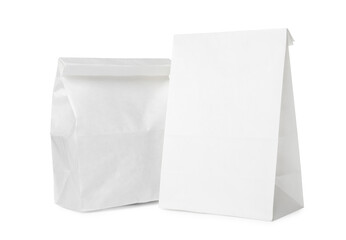 Two new paper bags isolated on white