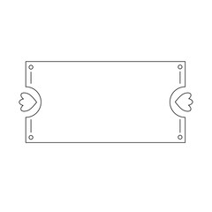 bannière noire avec des motifs symétriques