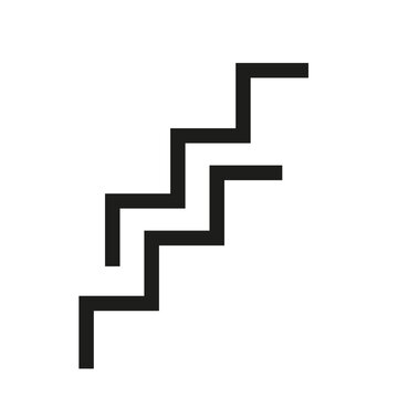 formes noires en escalier style memphis