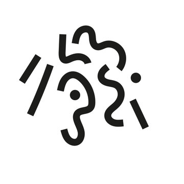 plusieurs formes noires style memphis