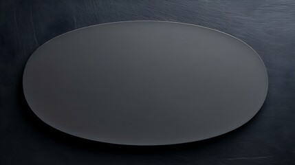Anthracite oval Paper Note on a black Background. Brainstorming Template with Copy Space