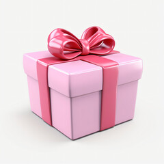 3d render icon of valentine gift box cartoon isolated