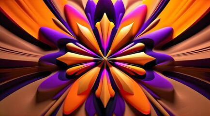 Abstract synergistic background, masterpiece of flower and gold synergy.
