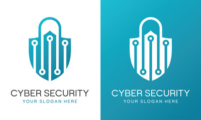 Cyber Security Lock Logo Design Tech Lock Logotype