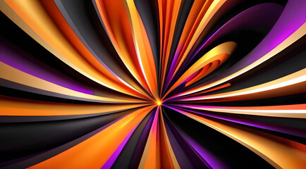 Abstract luminous background, gold and violet dance in unity.