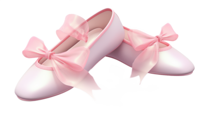 Ballet Shoes. Isolated on a white background png like
