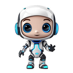Cute robot kids cute with isolated transparant background