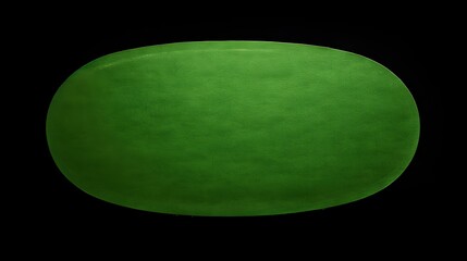 Green oval Paper Note on a black Background. Brainstorming Template with Copy Space
