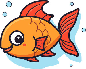 Whimsical Water Whirls Artistic Fish Vector Fantasies Vectorized Water Wonders Derse Fish Illustrations