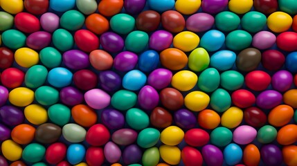 Obraz premium Colorfull easter eggs with different patterns and colors 