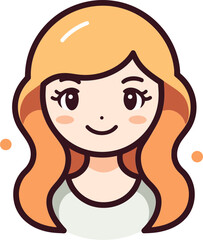 Ethereal Charm Vector Girl Dynamic Expression Vector Illustration