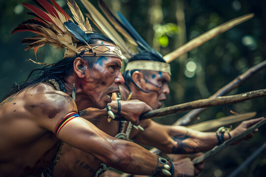 Amazon warrior in battle