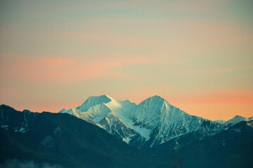 sunset in the mountains