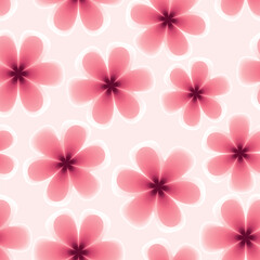 Seamless pattern with flowers and plants
