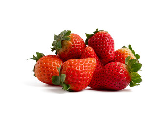 Strawberries on a white background. Strawberries close up.