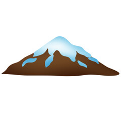 Ice mountain of a landscape