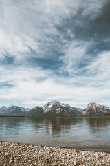 lake and mountains