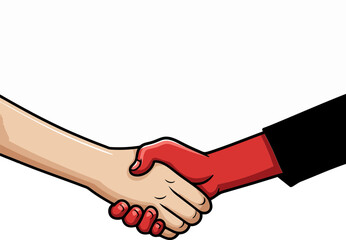 Solid Handshake SymbolPartnership Unity Vector