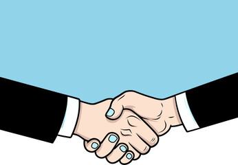 Symbolic Handshake SealBusiness Unity Gesture