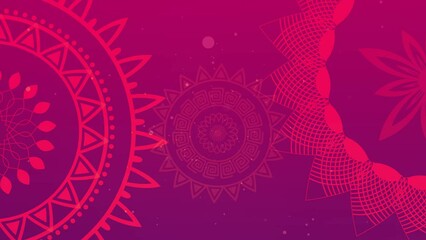 Modern and creative mandala design background, luxury wedding invitation animation with colorful mandala, Creative modern mandala design with rotation animation