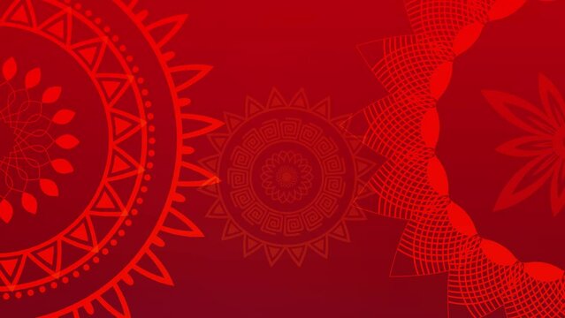 Modern and creative mandala design background, luxury wedding invitation animation with colorful mandala, Creative modern mandala design with rotation animation - Powered by Adobe