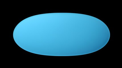 Sky Blue oval Paper Note on a black Background. Brainstorming Template with Copy Space
