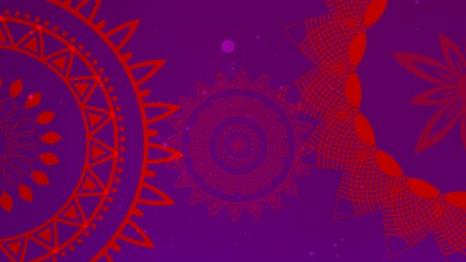 Modern and creative mandala design background, luxury wedding invitation animation with colorful mandala, Creative modern mandala design with rotation animation