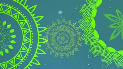 Modern and creative mandala design background, luxury wedding invitation animation with colorful mandala, Creative modern mandala design with rotation animation