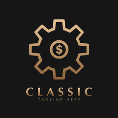 gear icon with dollar logo