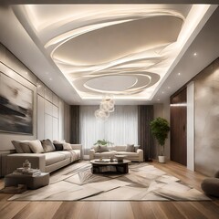 modern living room beautifull ceiling