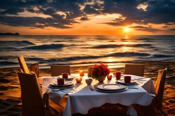 dinner at the beach