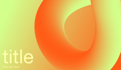 Modern layout design template with dynamic fluid gradient lines. Yellow and orange. Creative editable covers or horizontal posters in modern minimal style.