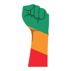 Painted raising hand protest gesture Vector
